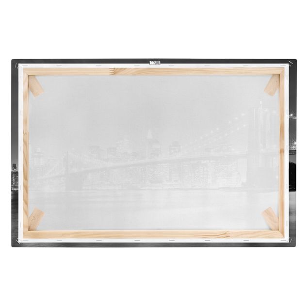 Quadros preto e branco Nighttime Manhattan Bridge II