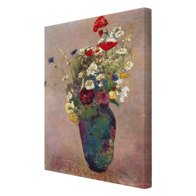 Telas decorativas flores Odilon Redon - Flower Vase with Poppies