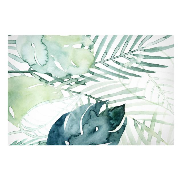 Quadros verdes Palm Fronds In Watercolour I