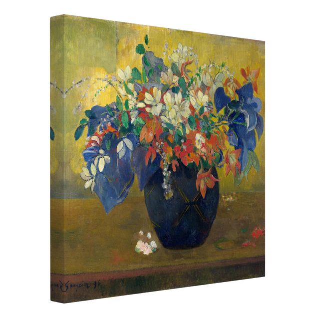 Telas decorativas flores Paul Gauguin - Flowers in a Vase