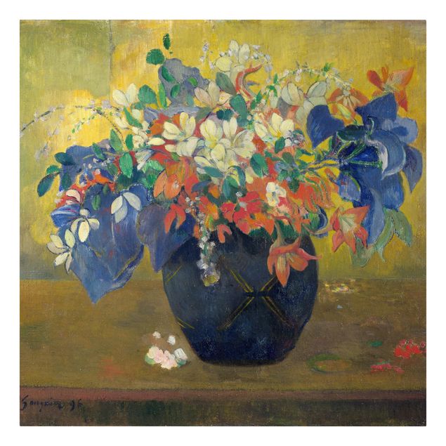 Quadros florais Paul Gauguin - Flowers in a Vase
