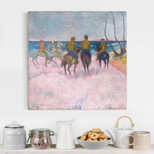 Quadros movimento artístico Impressionismo Paul Gauguin - Riders On The Beach