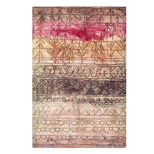 tela abstrata para sala Paul Klee - Young Forest