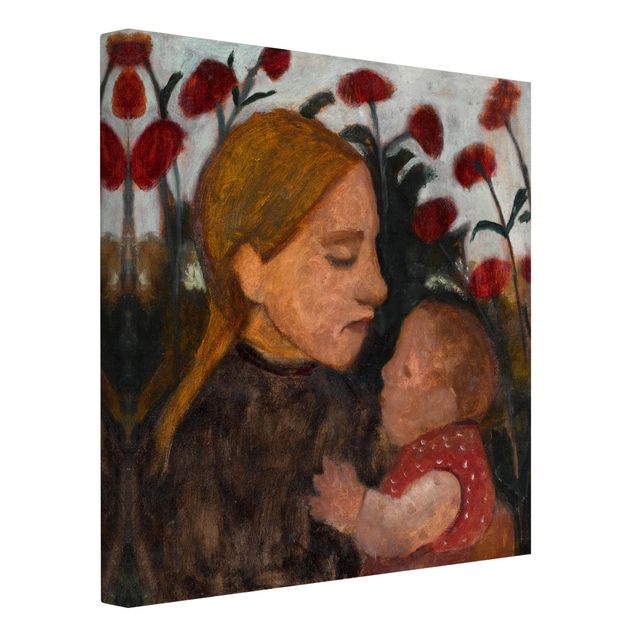 Telas decorativas réplicas de quadros famosos Paula Modersohn-Becker - Girl with Child