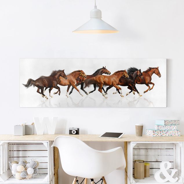 Telas decorativas cavalos Horse Herd