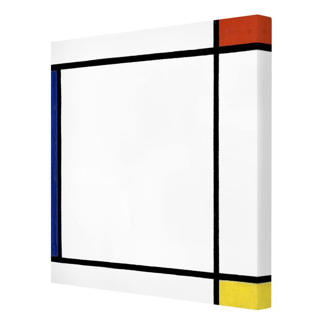 Telas decorativas abstratas Piet Mondrian - Composition III with Red, Yellow and Blue