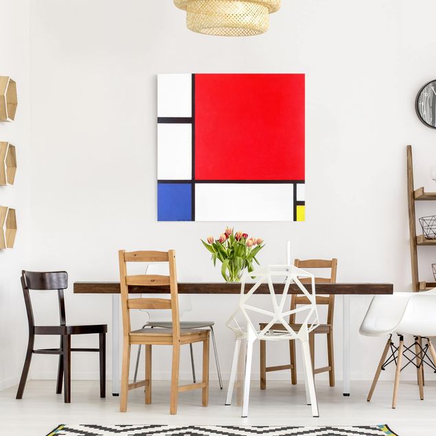 Quadros por movimento artístico Piet Mondrian - Composition With Red Blue Yellow