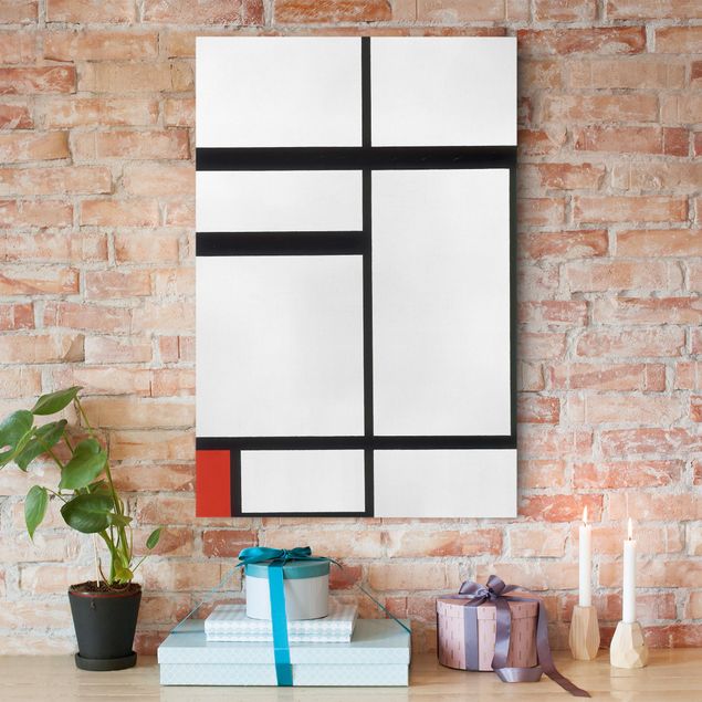 Quadros por movimento artístico Piet Mondrian - Composition with Red, Black and White