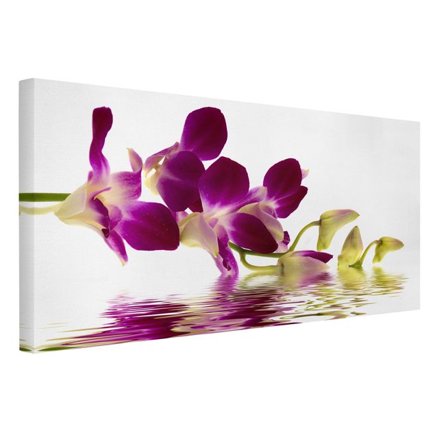 Telas decorativas flores Pink Orchid Waters
