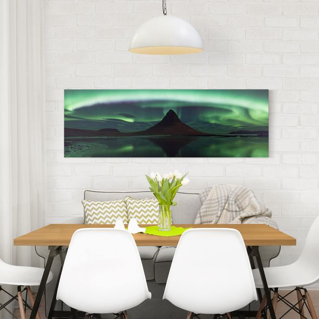 Telas decorativas montanhas Northern Lights In Iceland