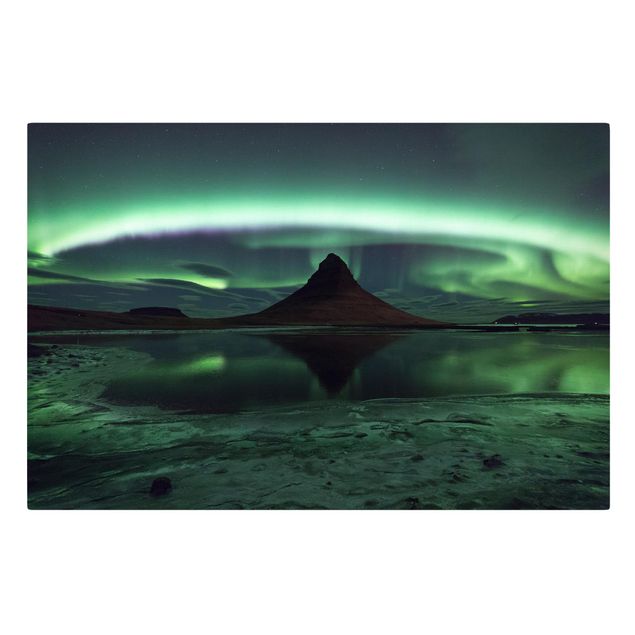 Telas decorativas paisagens Northern Lights In Iceland