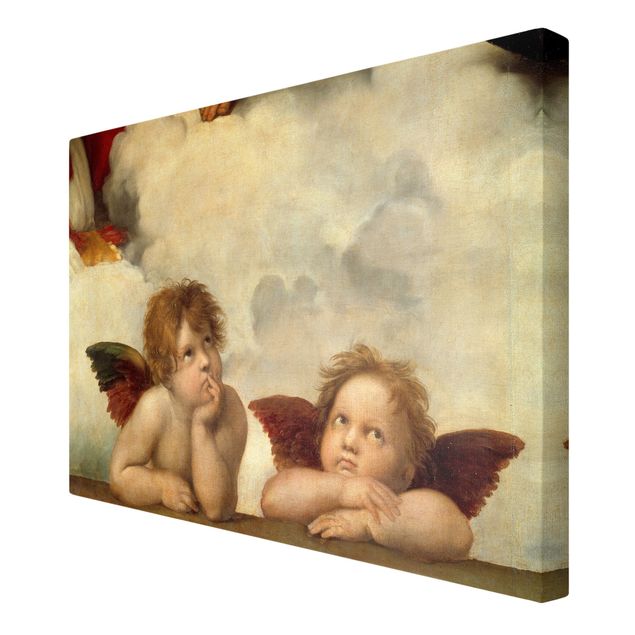 Quadros famosos Raffael - Two Angels. Detail from The Sistine Madonna
