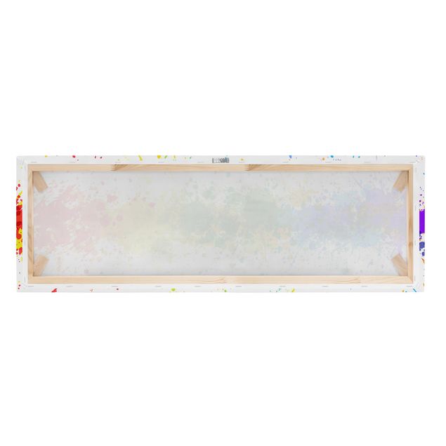 quadros em tela Rainbow Splatter