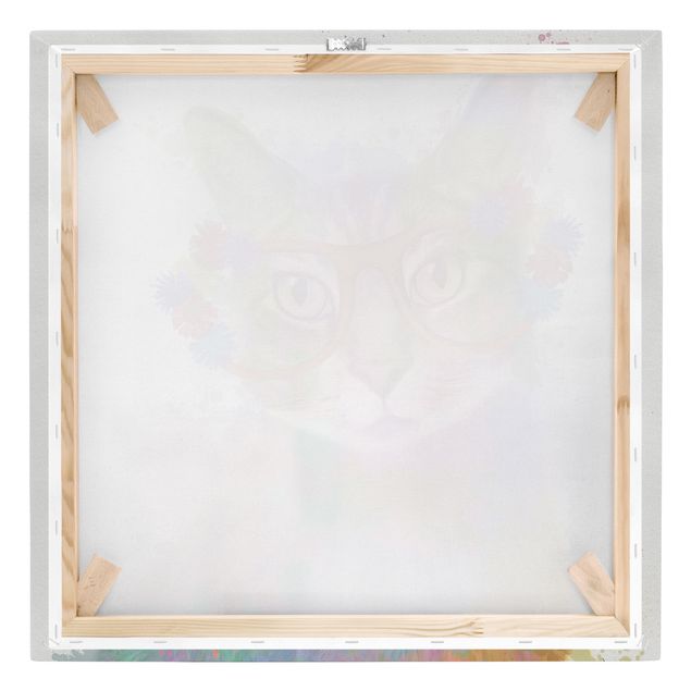 quadros para parede Rainbow Splash Cat