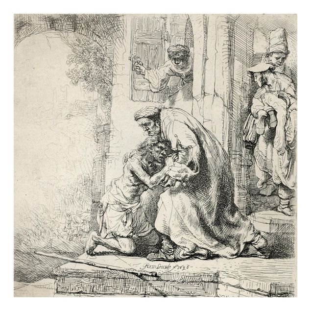 Quadros famosos Rembrandt van Rijn - The Return of the prodigal Son