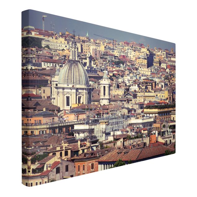 Telas decorativas cidades e paisagens urbanas Rome Rooftops