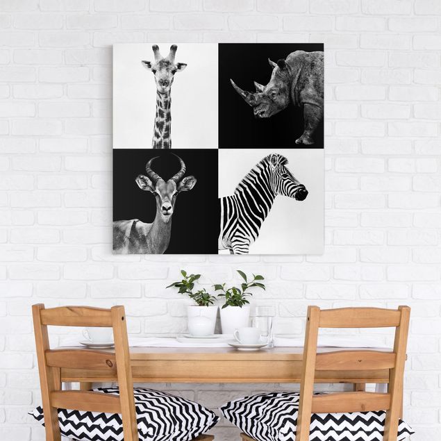 Telas decorativas zebras Safari Quartet