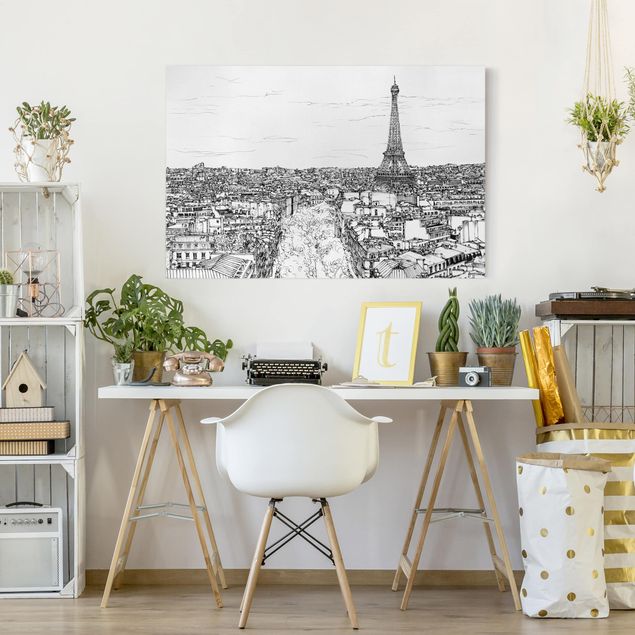 Telas decorativas Paris City Study - Paris