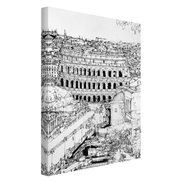 Telas decorativas cidades e paisagens urbanas City Study - Rome