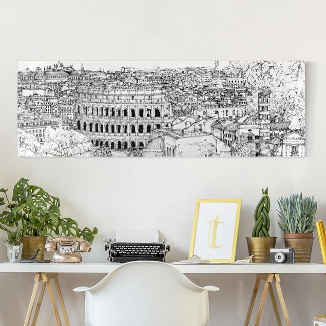 decoraçao para parede de cozinha City Study - Rome