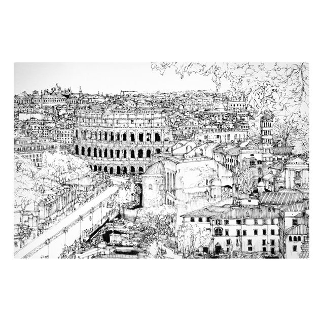 Quadros cidades City Study - Rome