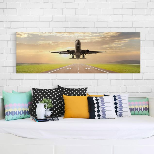 quadros modernos para quarto de casal Airplane Taking Off