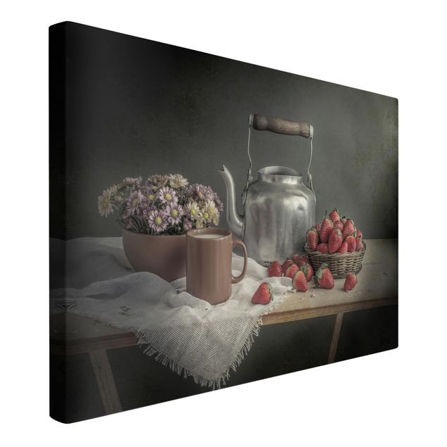 quadros modernos para quarto de casal Still Life with Strawberries