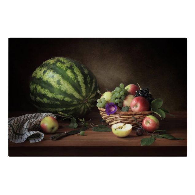 Telas decorativas legumes e fruta Still Life With Melon