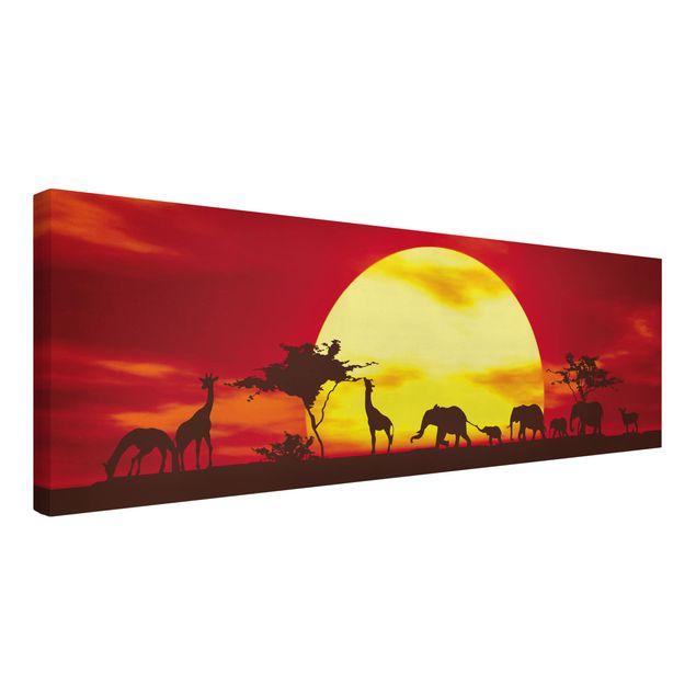 Telas decorativas girafas No.CG80 Sunset Caravan