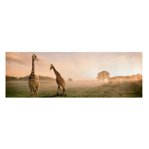 quadro com paisagens Surreal Giraffes