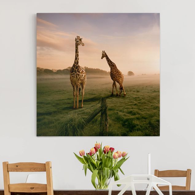 decoraçao para parede de cozinha Surreal Giraffes
