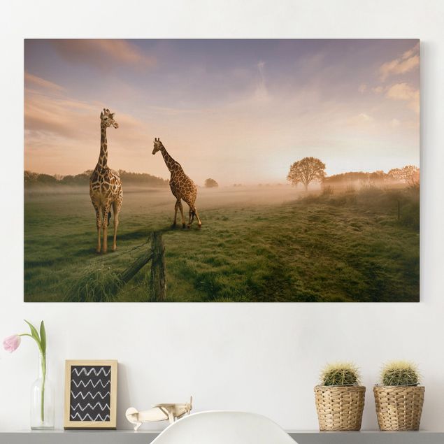 decoraçao para parede de cozinha Surreal Giraffes