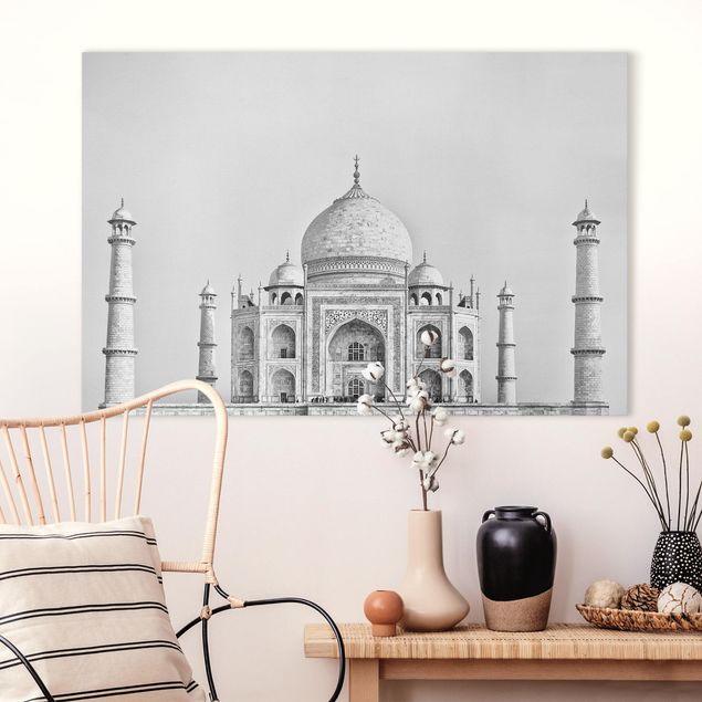 Telas decorativas em preto e branco Taj Mahal In Gray
