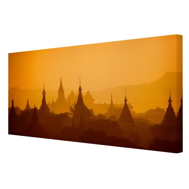 Quadros laranjas Temple City In Myanmar