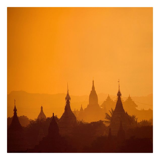 Telas decorativas zen Temple City In Myanmar