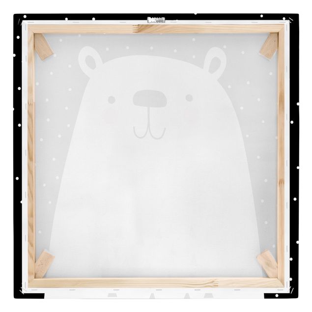 quadros preto e branco para decoração Zoo With Patterns - Polar Bear
