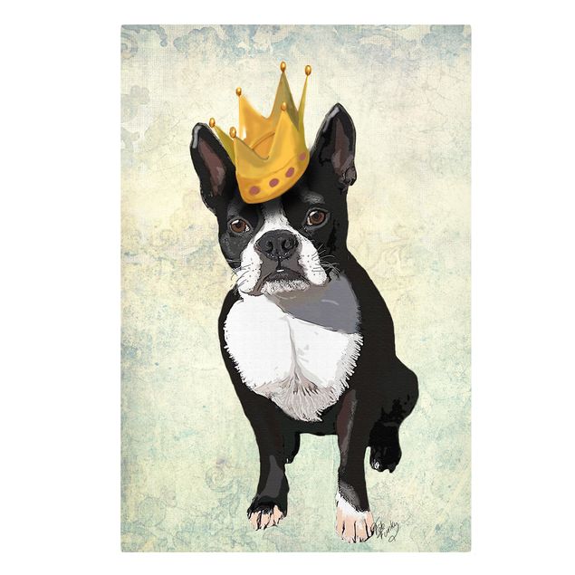 Telas decorativas animais Animal Portrait - Terrier King