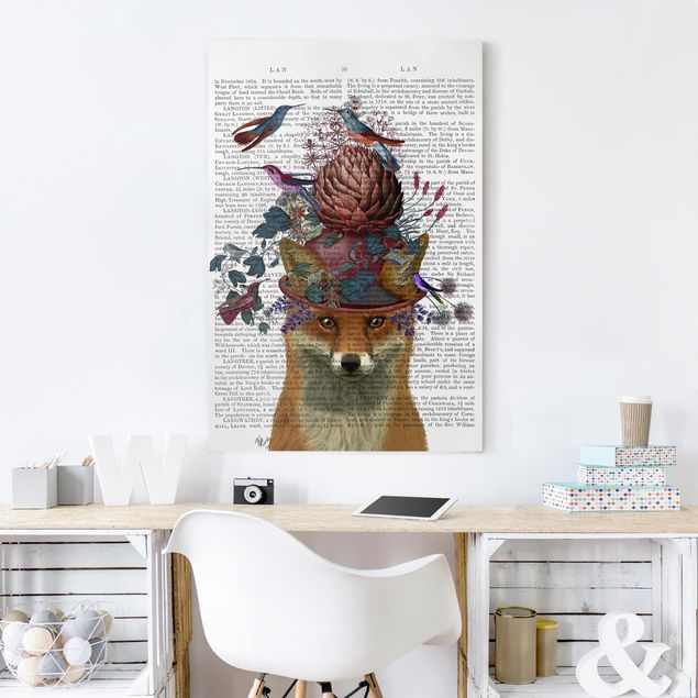 Telas decorativas frases Fowler - Fox With Artichoke