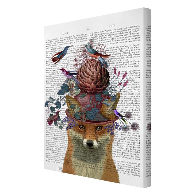 Quadros multicoloridos Fowler - Fox With Artichoke