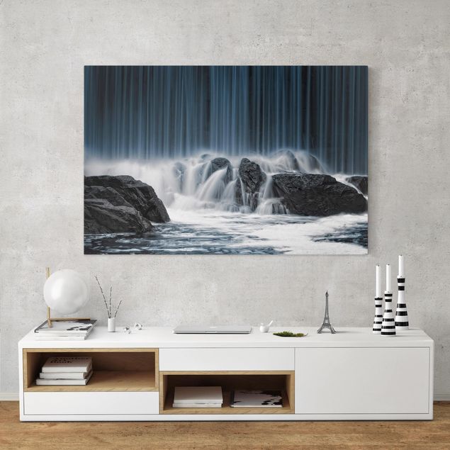 quadros de paisagens Waterfall In Finland