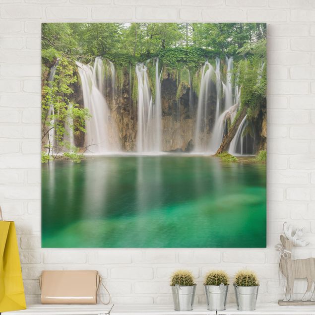 Telas decorativas cascatas Waterfall Plitvice Lakes