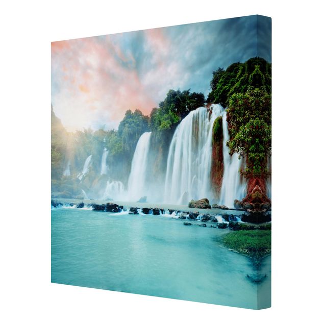 Telas decorativas florestas Waterfall Panorama