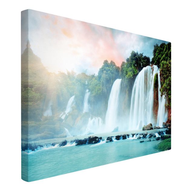 quadros de paisagens Waterfall Panorama