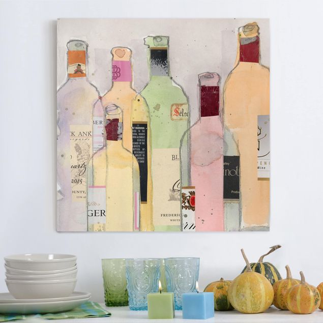 Quadros modernos Wine Bottles In Watercolour I