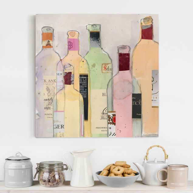 decoraçoes cozinha Wine Bottles In Watercolour I