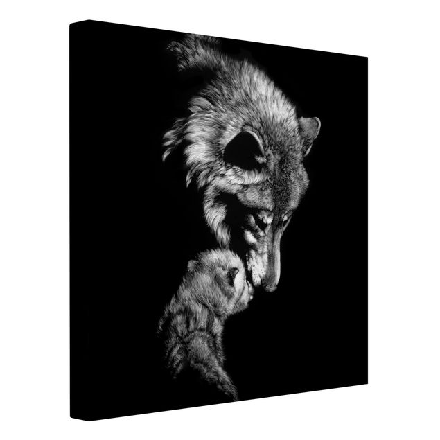 quadros decorativos para sala modernos Wolf In The Dark
