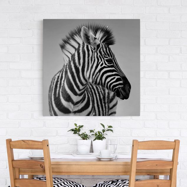Telas decorativas zebras Zebra Baby Portrait II