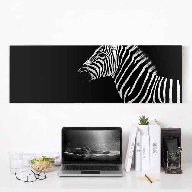 decoraçao para parede de cozinha Zebra Safari Art
