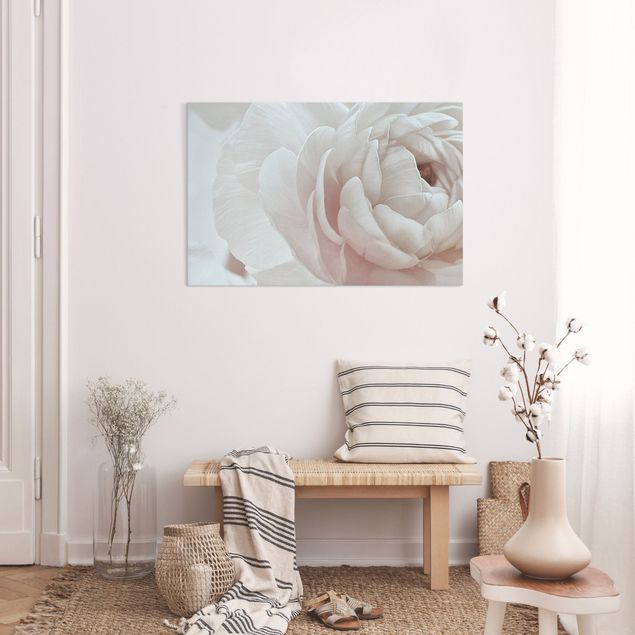 Telas decorativas rosas White Flower In An Ocean Of Flowers