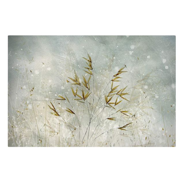 quadro com flores Delicate Branches In Winter Fog